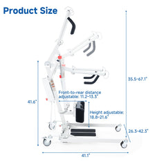 Stand Up Electric Patient Lift, Sit to Stand, Electric Power Patient Lift, Full Body Patient Transfer Lifter for Home Use and Facilities, 400 lb. Weight Capacity. Rechargeable Battery